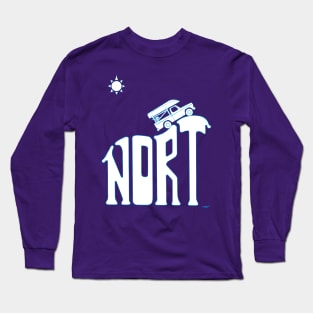 Nort Sky Blue with White fill Long Sleeve T-Shirt